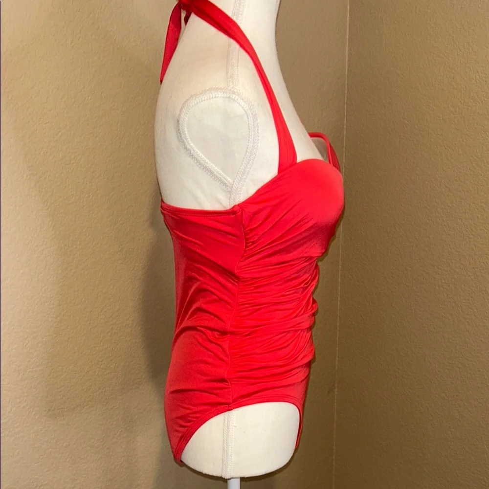 Merona Red Women's One Piece Swimsuit - Picture 8 of 13